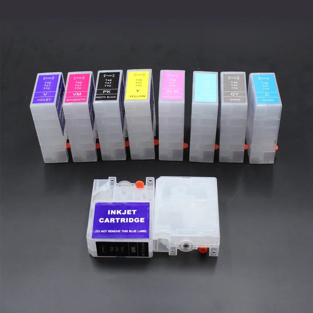 T47A1-T47A9 P700 Refill Ink Cartridge No Chip For Epson Surecolor SC P700 P900 P908 Inkjet Printer without chip