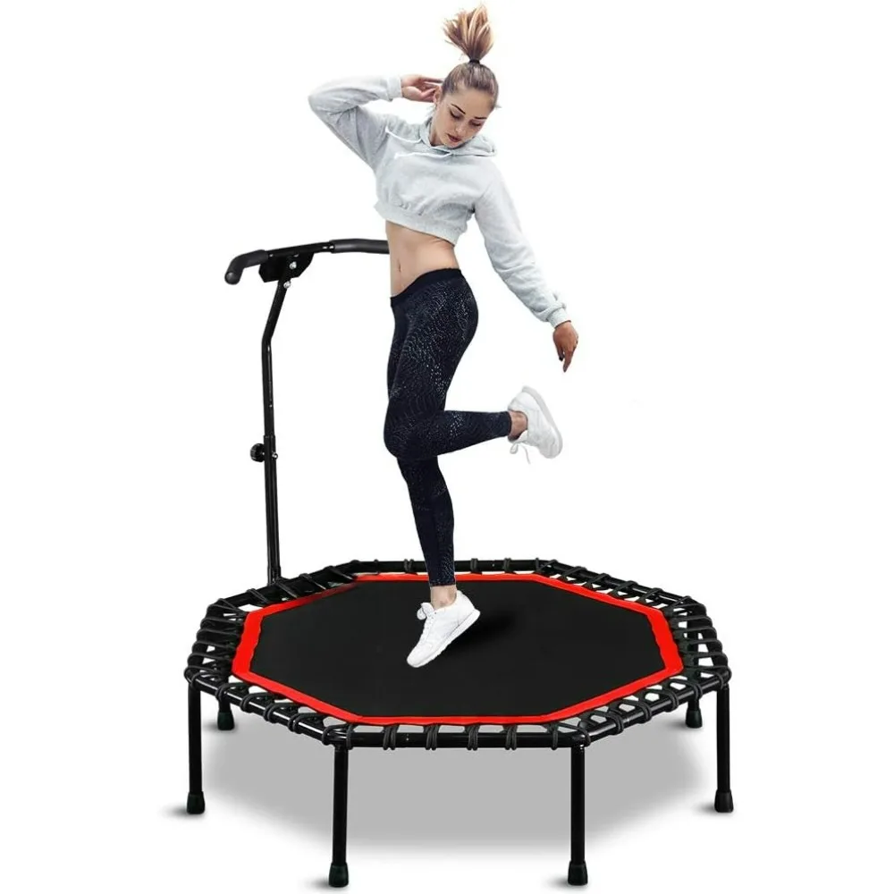 

Бесшумный батут с регулируемой ручкой, батут для фитнеса Bungee Rebounder, для прыжков, кардио-тренировок для взрослых…