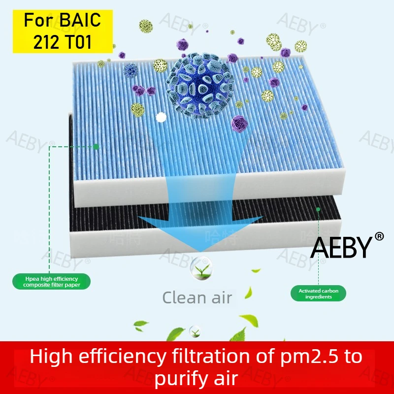 For BAIC 212 T01 cab air filter,Car air conditioning filter activated carbon,Replace air conditioner,dust-proof,auto parts