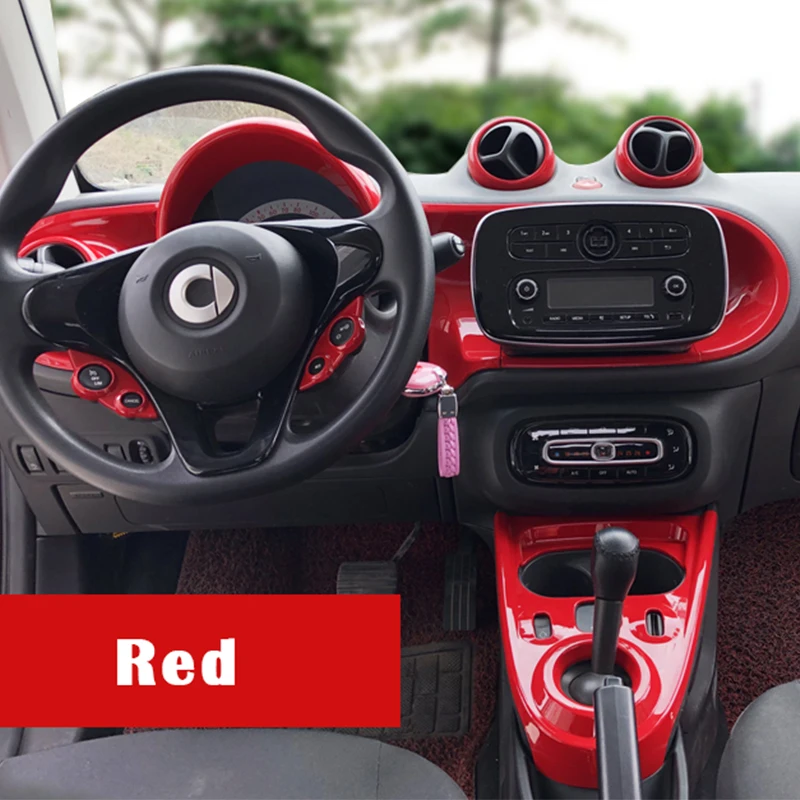 Car Interior Modification Decoration Cover Rearview Mirror Window Trim Sticker Exterior Accessories For Smart 453 Fortwo Forfour view 3