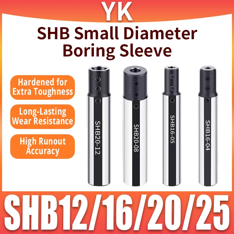 SHB12 SHB16 SHB20 SHB25 round Shank Boring Bars Lathe Boring Cutter Sleeve Small Diameter Tool Holder for Rod Milling