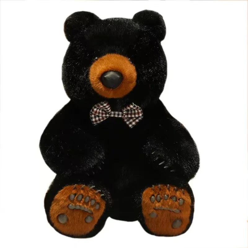 Cuddly 27cm Black Bear Anime Plush Cute Stuffed Animal Soft Toy Ideal Choice for Christmas and Thanksgiving Presents