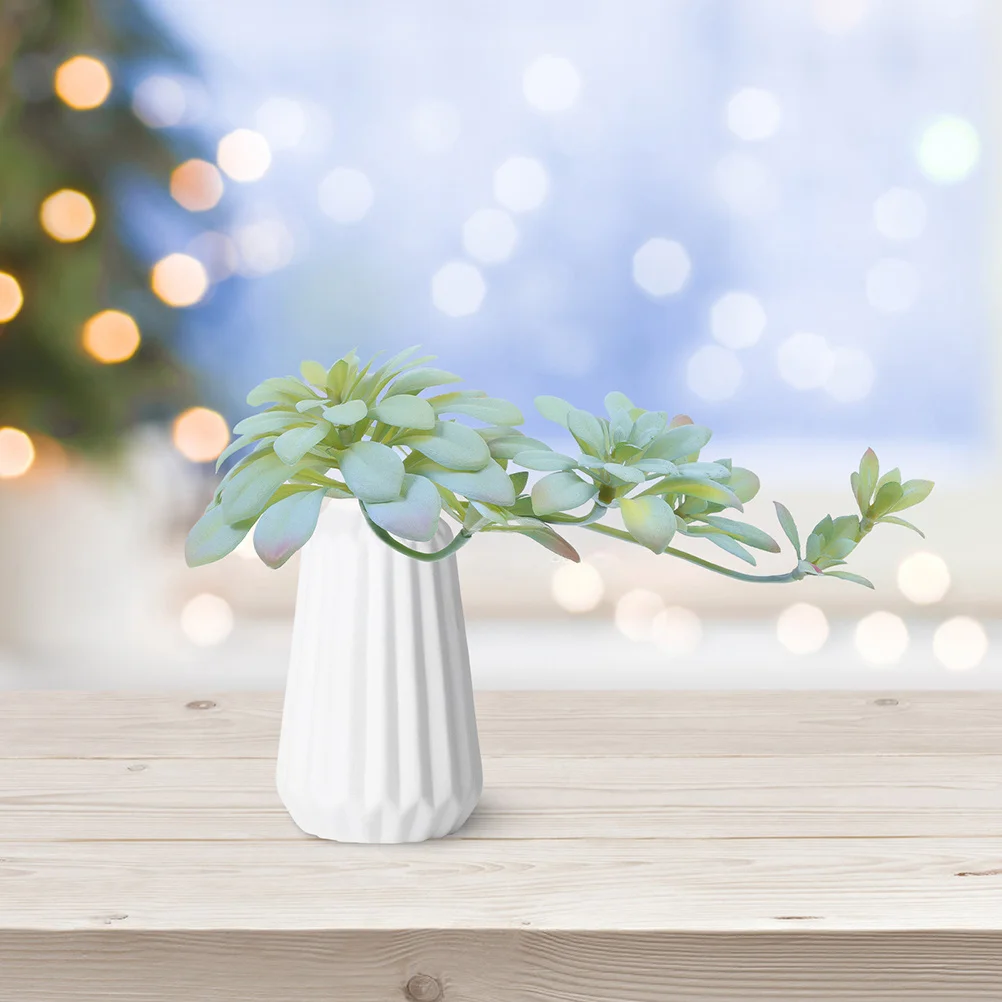 2 قطعة نبات عصاري صناعي حيوي صغير نبات ديكور صناعي لسطح المكتب لمكتب غرفة المنزل ملحقات الغرف