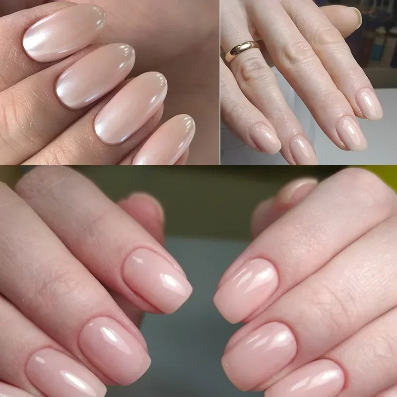 1 szt. 8ml Nude Crystal Rubber Base Gel Naturalny Kolor Półtrwały Soak off UV LED Lakier Żelowy do Paznokci do Manicure