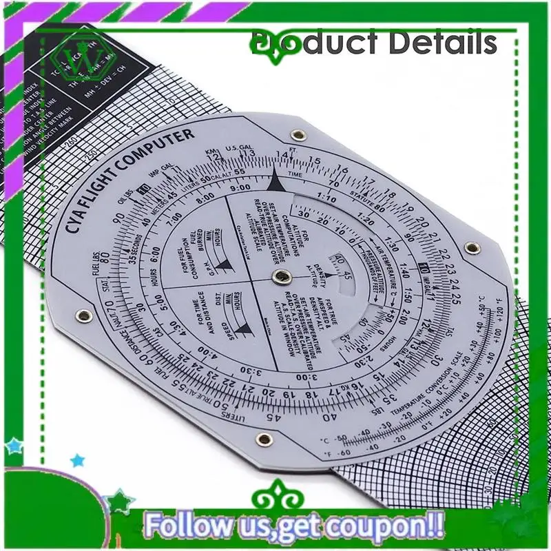 Reliable-Flight Computer Aviation Plotter Circular Slide Rule Used In Aviation Flight Training Pilot Training, Internships