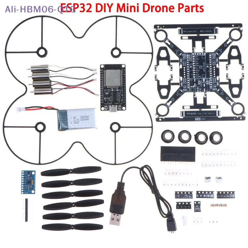 [New] E1 ESP32 Open‑Source Mini Drone Kit, DIY Self‑Build Quadcopter Complete Assembly Parts Pack For STEM Education, No Battery