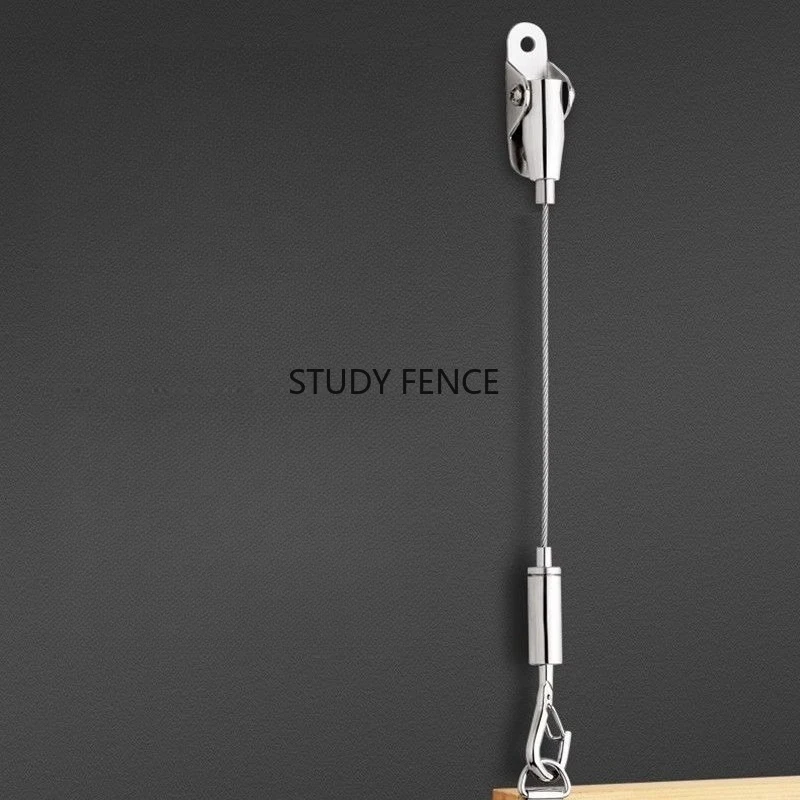 2pcs 0.5m/1m/1.5m/2m Metal Wire Rope Hanging Code Billboard Hanging Rope Adjustable Lanyard Lock Buckle Hardware Accessories