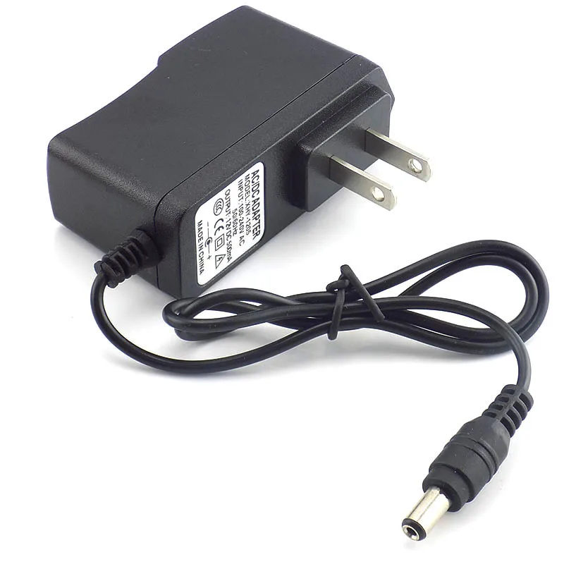 Adaptador de corriente de 100-240V CA a CC, fuente de alimentación de 5,5mm x 2,1mm, cargador de 12V, 0.5A, 500mA, enchufe de EE. UU., UE y AU para tira de luces LED