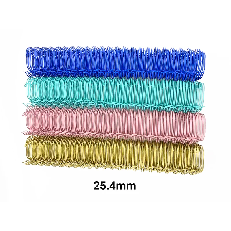 50szt Gold Metal YO Binding Wires Double Coil Wire Binding A4 Binders Double Wire Binding Calendar Coil Notebook Springs — zdjęcie produktu 6