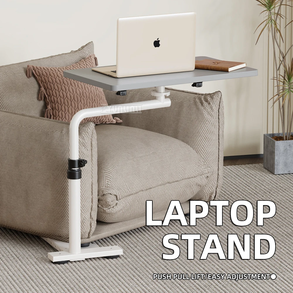 Floor‑Standing Laptop Stand, Multi‑Functional Holder Compatible with Tablet, Sofa Side Movable End Table