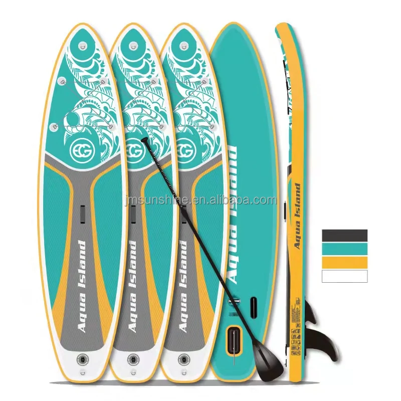 Customized PVC Drop Stitch Material Big Inflatable Stand Up Paddling Surfboard Sup Paddle Board  camping surf water sports