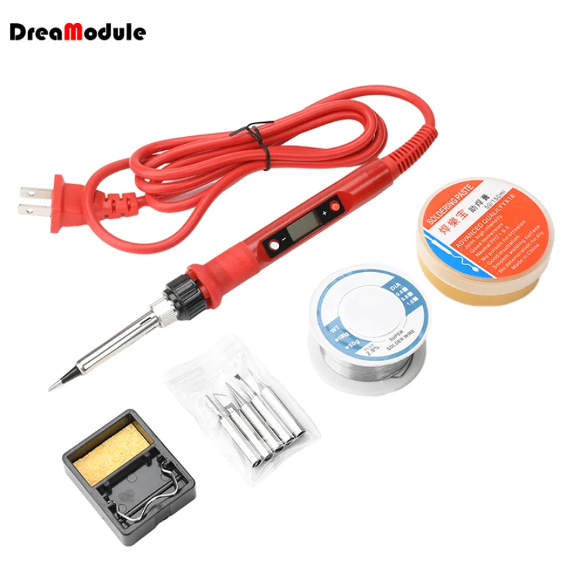 

Digital Soldering Iron kit EU/US Plug Constant Temperature Household DIY Heat Solder Iron Welding Repair Tools 80W AC110V 220V