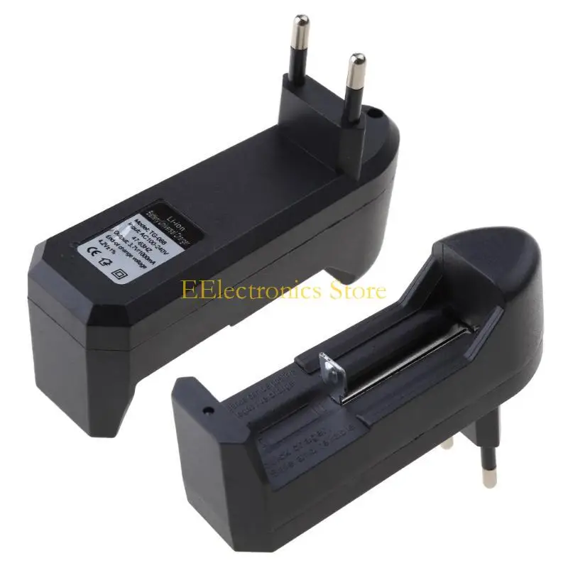 B03C Multi-function EU Type Single Bay Wall for 18650 16340 14500 Li-Po Batteries 2-pin Round Lithium Battery