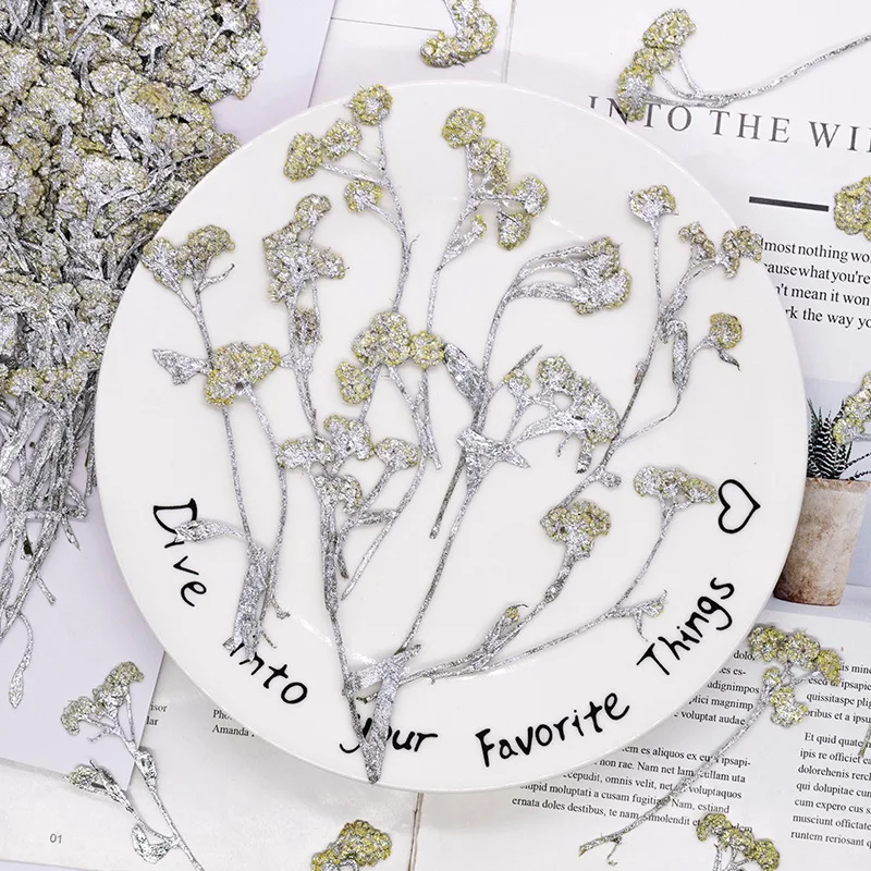 12 Stück, gefärbte gepresste Kreuzkresse-Blumen, getrocknete Pflanzen, DIY-Material für Harz, Lesezeichen, Scrapbooking, Kartenherstellung, Bastelzubehör – Detail 11