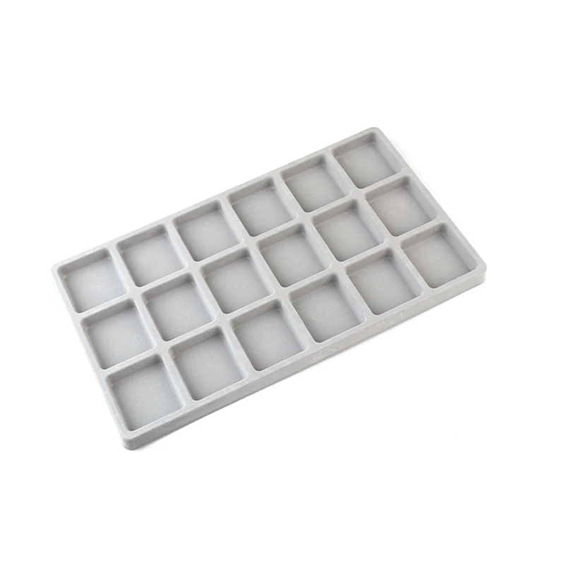 1PC Grau Beflockte Perle Bord Armband Halskette Perlen Organizer Fach Perlen Zubehör Mess Werkzeug Für Schmuck Machen – Detail 8