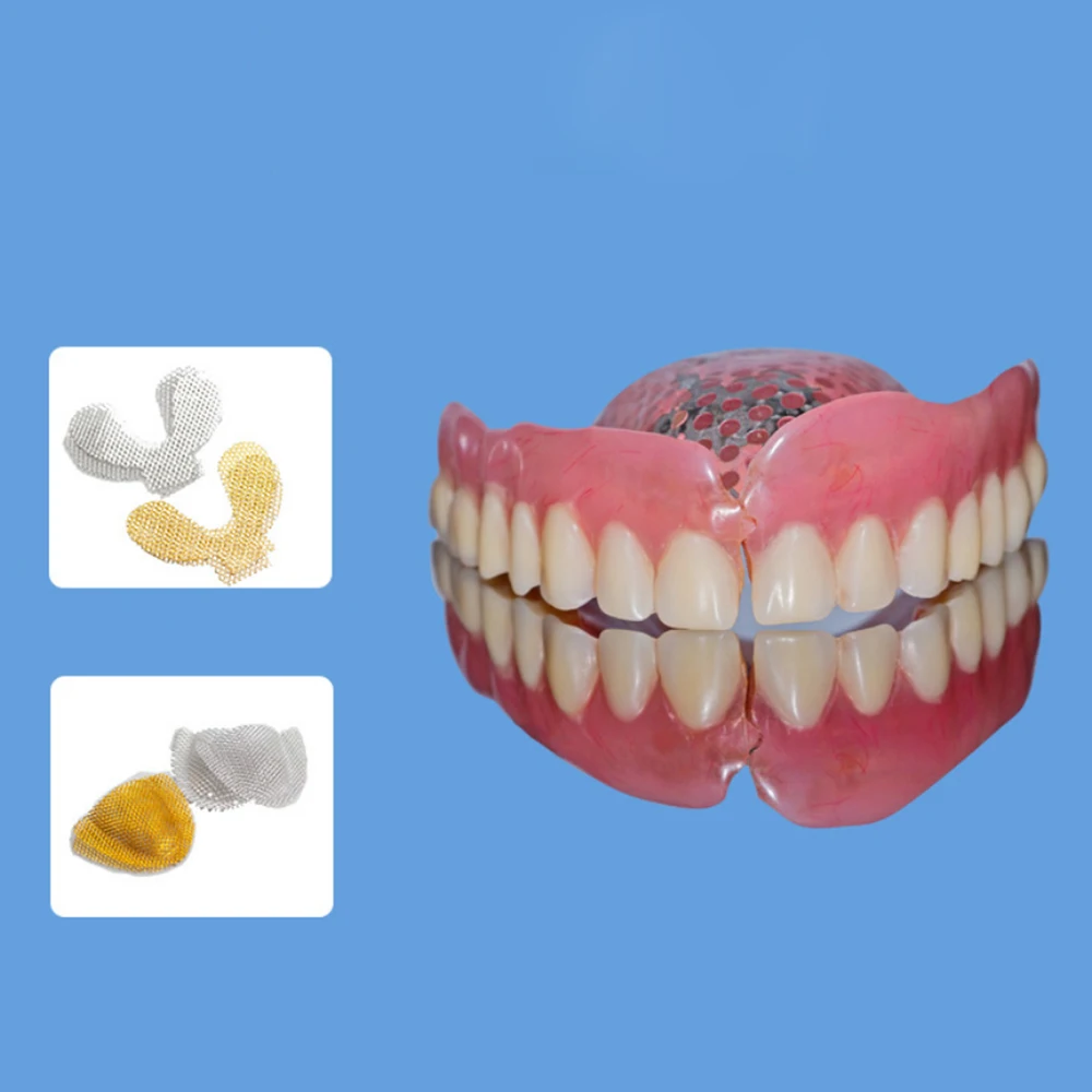 30pairs Factory Supply Dental Dentures Metal Strong Net Upper Lower Teeth Impression Trays Plate