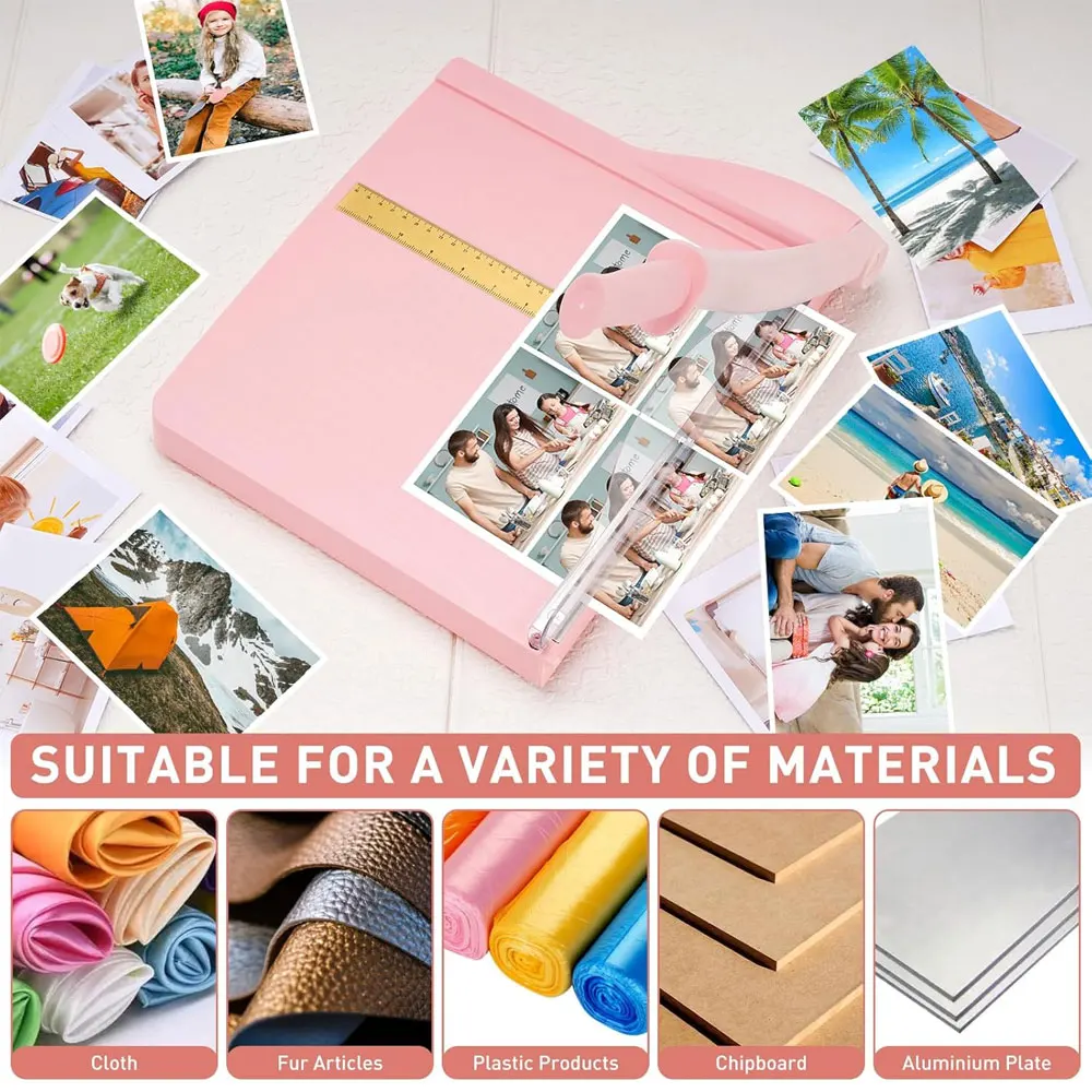 قطعة واحدة من قطع الورق المقصلة مع واقي أمان وقفل شفرة، طول القطع 12 بوصة، سعة 16 ورقة.