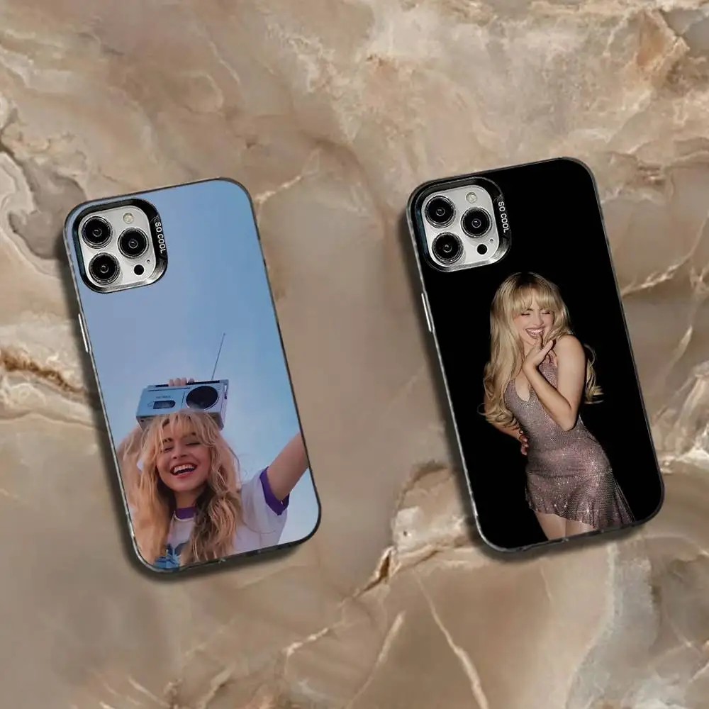 

S-Sabrina-ES C-Carpenter Phone Case For iPhone 16,15,14,13,12,11,Mini,Pro,SE,MAX White Matte Shockproof Cover
