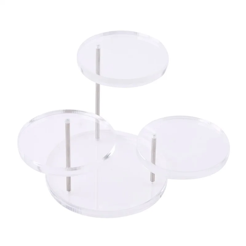 1 Set of Acrylic Multi-layer Round Small Dessert Cake Stand, Ring Jewelry Display Stand