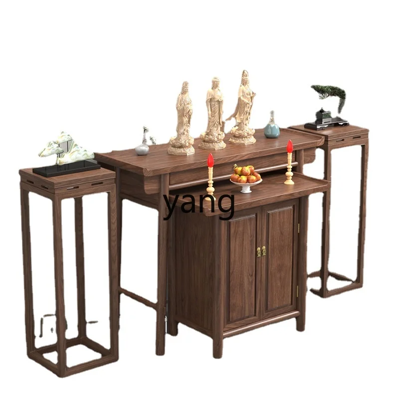 

L'm'm Solid Wood Light Luxury Chinese Buddha Niche Buddha Shrine Buddha Table Home God of Wealth Prayer Altar Table Table