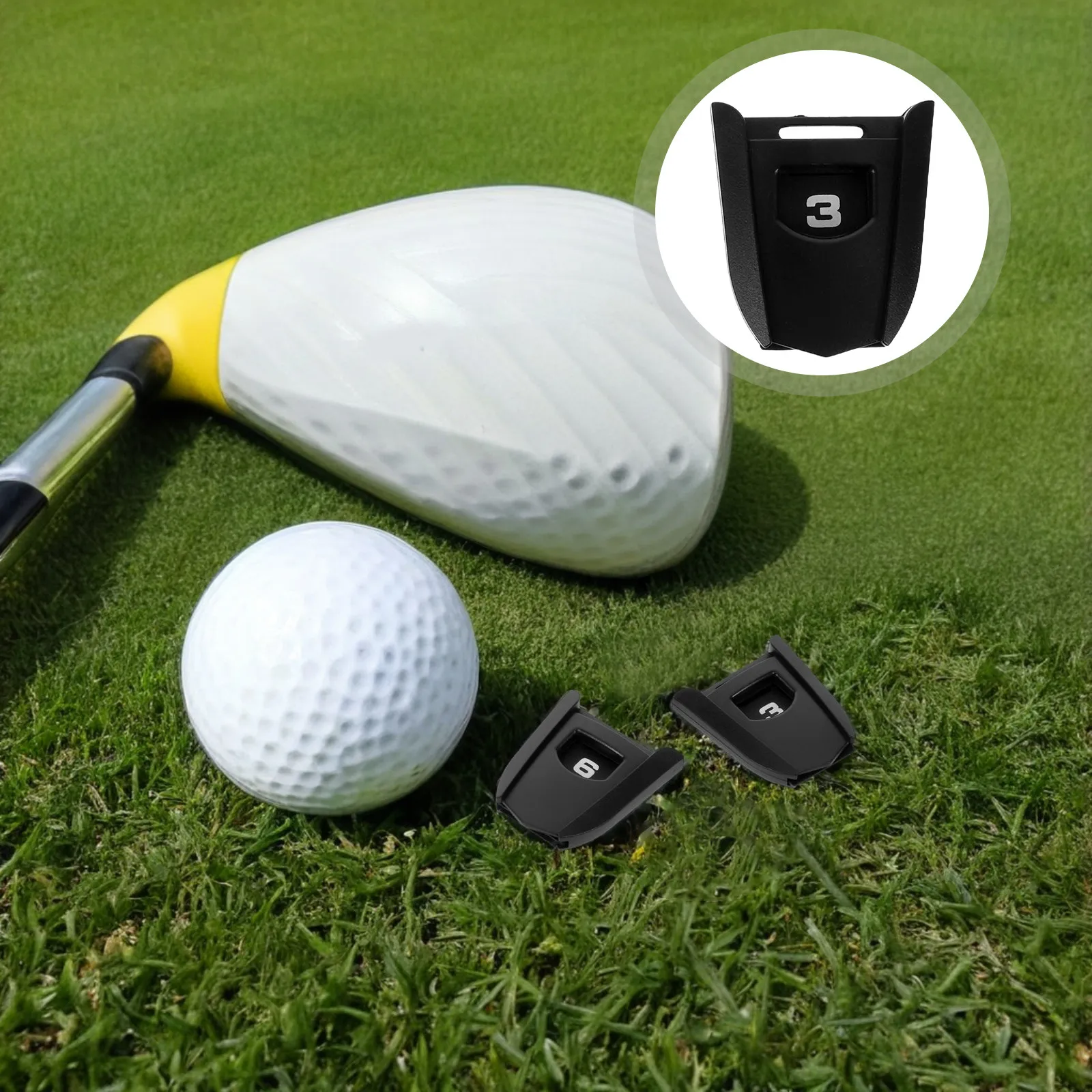 

Набор из 6 маркеров для гольф-клюшек: легкие, износостойкие, из АБС-пластика, с крупными номерами, многофункциональные накладки на головки клюшек