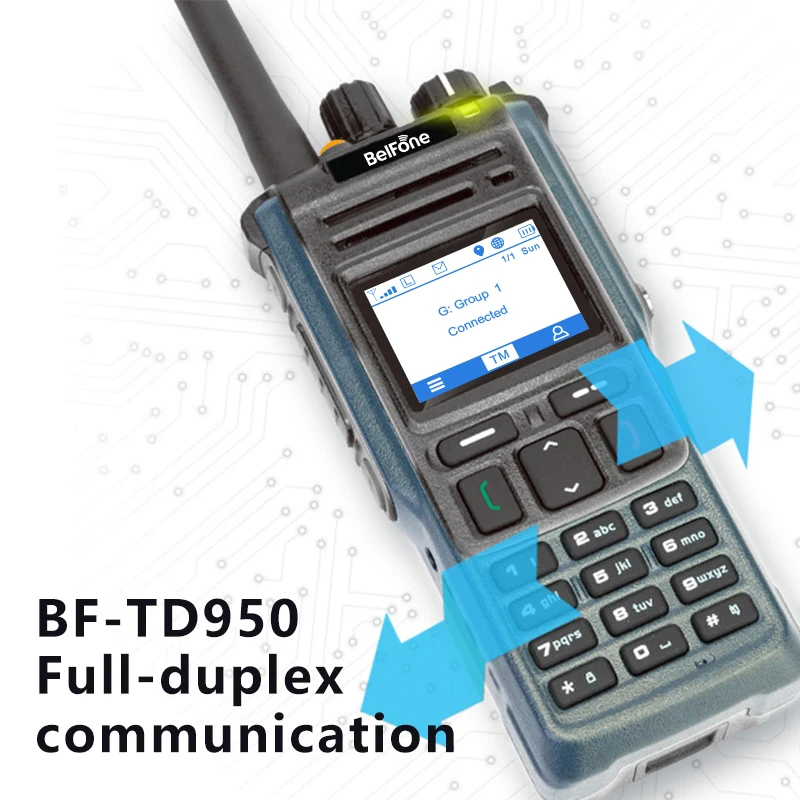 Best Selling  BF-TD950 IP68 Waterproof Professional Two Way Radio UHF VHF PTT Handy DMR TIER3 Walkie Talkie