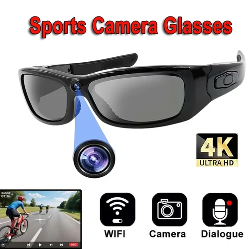Gafas de cámara HD 6K, lentes polarizadas portátiles, videovigilancia DVR, protección de seguridad, cámara de vídeo para deportes al aire libre 2025