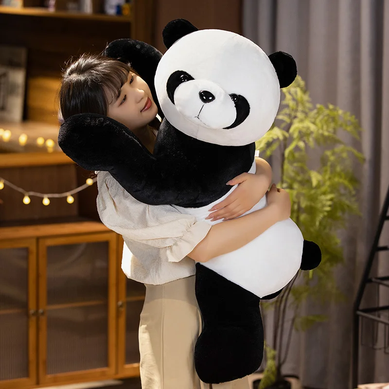 50/70/80/90cm Cute Lying Panda Plush Pillow Toy Kawaii Stuffed Animals Pandas Plushies Cushion Anime Soft Kids Toys Room Decor