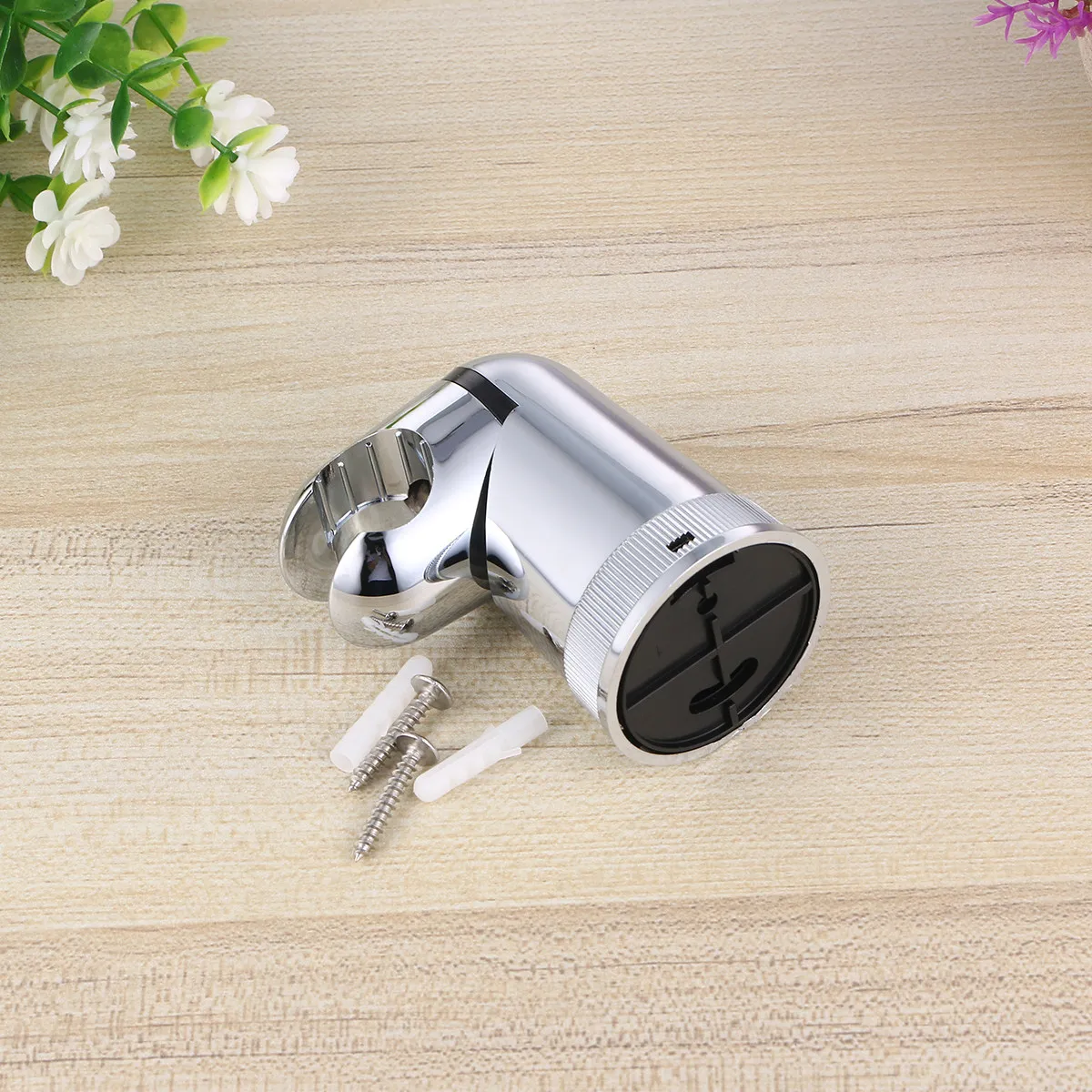 

Вращающийся держатель для душевой лейки из ABS-пластика с покрытием, сверхпрочный, регулируемый, для ванной комнаты, для детей и пожилых людей, серебристый