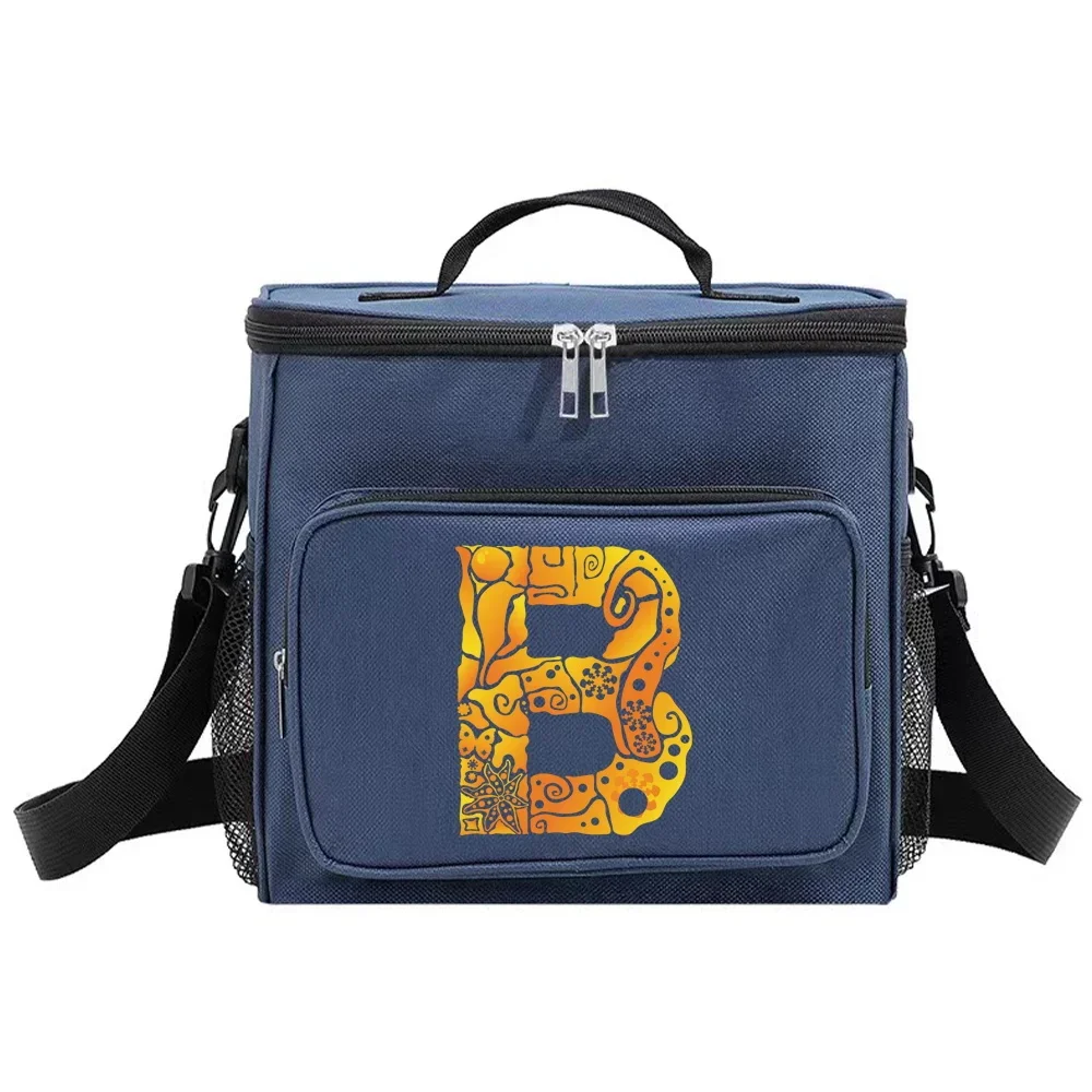 Insulated Bags Shoulder Lunch Bag Waterproof Cooler Box Thermal Organizer Handbag for Men and Women New Engrave Image Pattern