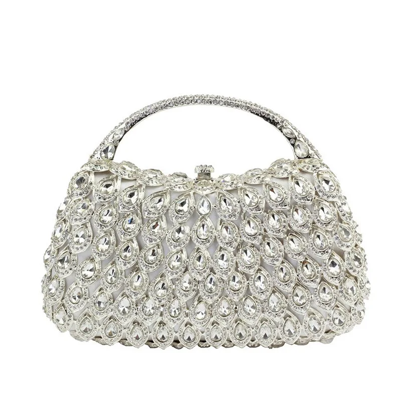 

Ladies Dinner Gift Handbag Full Drill Handbag Cosmetic Clutch Bag Bag Luxury Woman Bolsos De Lujo Mujer Bolso Fiesta Azul Cielo