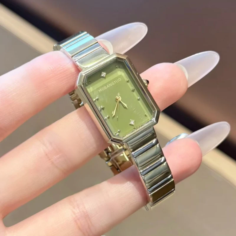 CILOA green square high quality watch female light luxury gift 2025 new waterproof quartz watch brand authentic female watch