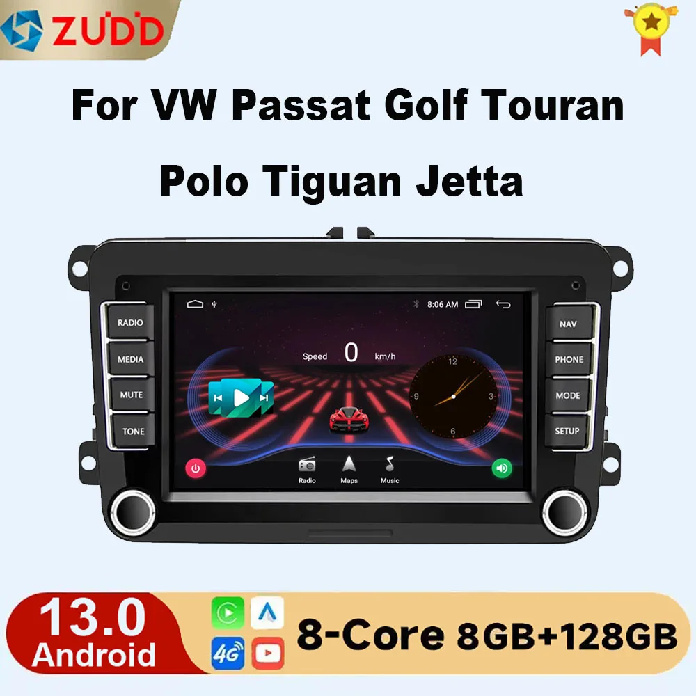 

Car Radio multimedia player For VW Volkswagen Passat B7 B6 Golf Touran Polo Tiguan Jetta 2 din Android 13 Carplay DVD GPS