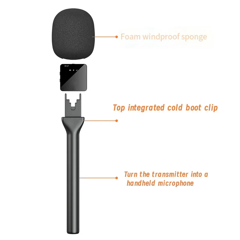 محول ميكروفون للمقابلة الدقيقة مع ميكروفون رغوي Forrode Wireless Go/Goii/DJI Mic/Relacart/Mic لاسلكي