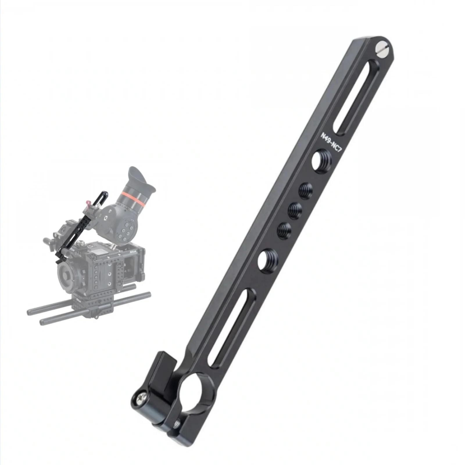 Nitze تمديد 15 مللي متر مشبك قضيب واحد إلى لوحة تركيب السكك الحديدية الناتو 7 "(178 مللي متر) لشاشات تثبيت السكك الحديدية الناتو