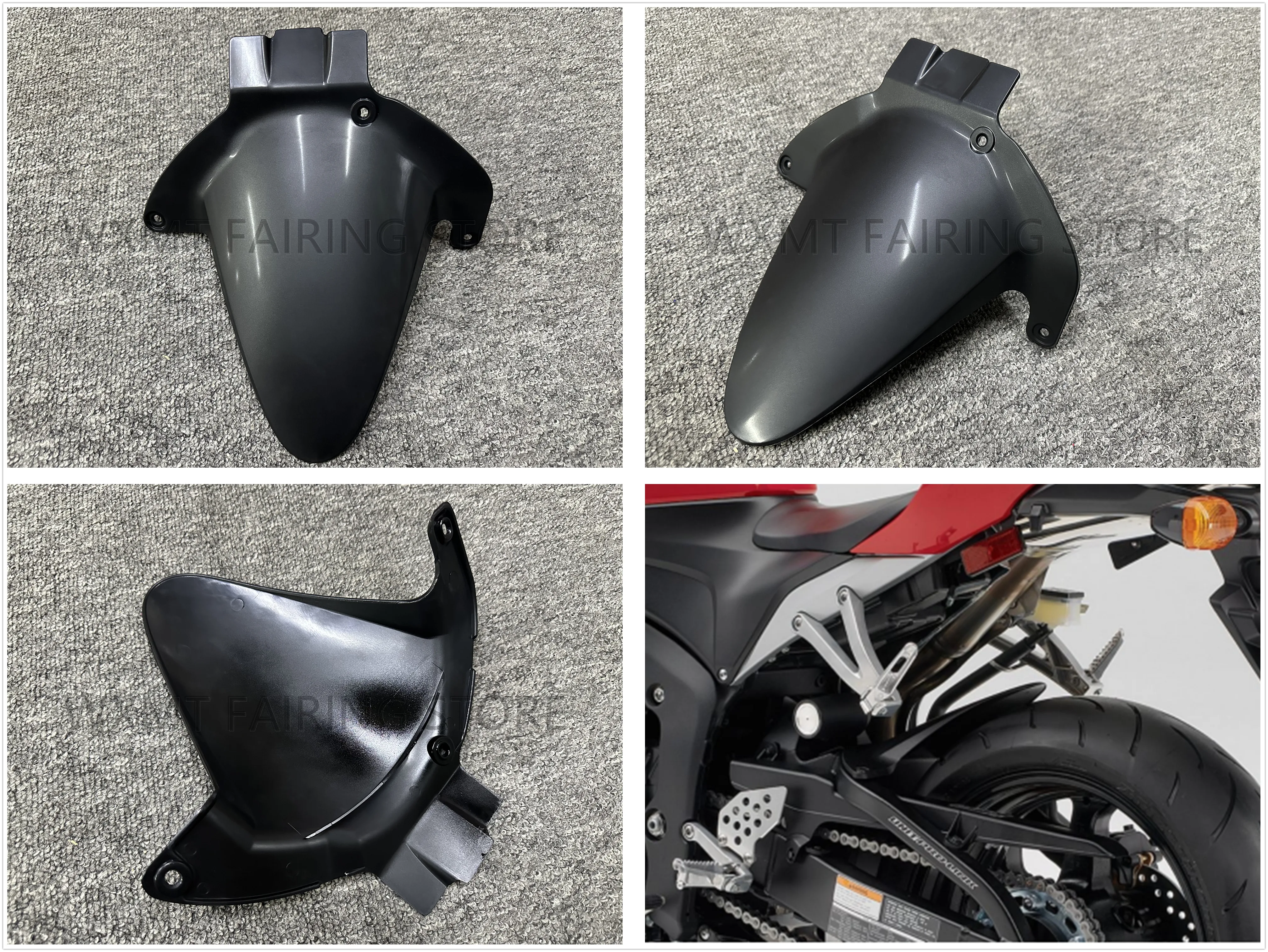 Injection Moulded Rear Mud Shield for  CBR600RR F5 2005-2006 2007-2008 2009-2012 2013-2022 Matte Black Rear Fender CBR600RR