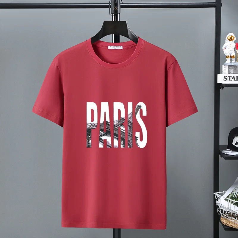Plus Size Summer T-shirt 10XL 12XL Men Cotton T Shirt Short Sleeve Tshirt Casual Tops Tees Male Print Shirt Crewneck image 3