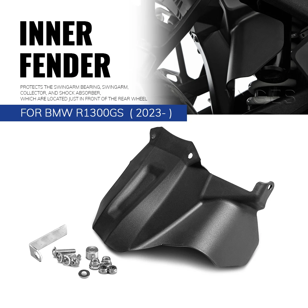 For BMW R1300GS R 1300 GS 2023- Motorcycle Accessories Inner Fender Shock Shield Rear Mudguard Splash Guard Hugger Extension