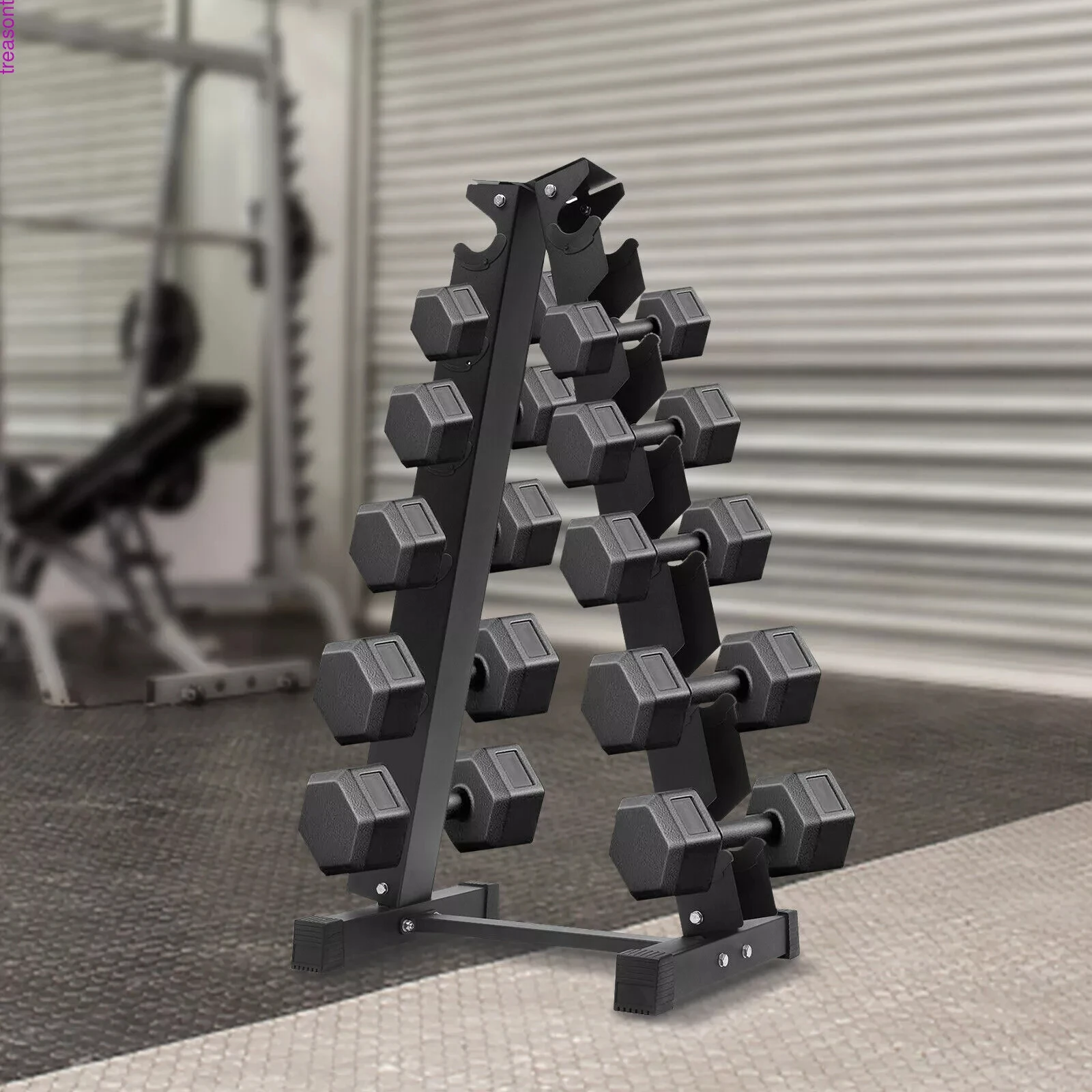 6-Pair Dumbbell Rack - Space-Saving, Durable, and Ideal for Home Gyms