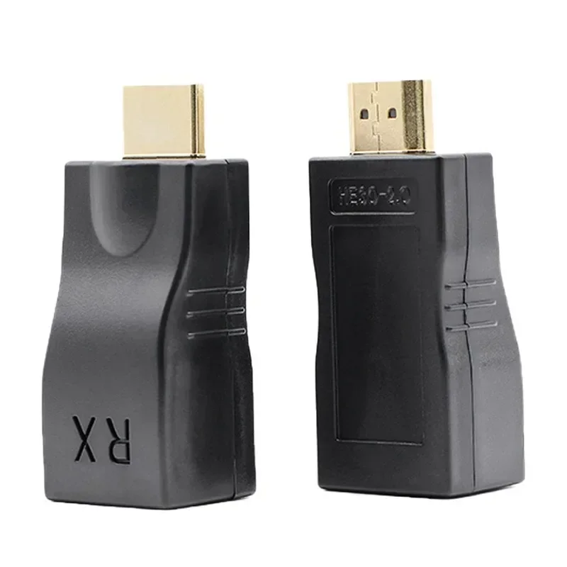 Câble d'extension LAN compatible HDMI vers RJ45 sur CAT5e/6 UTP, 30M, 1080P HD 4K, Ports réseau RJ45