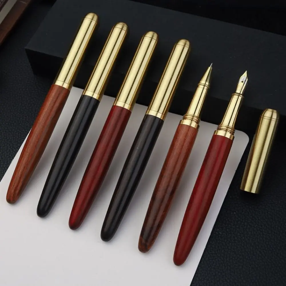 

High-end Busines Wood Fountain Pen Smooth Writing Exquisite Calligraphy Fountain Pen Luxury 0.7mm Business Signature Pen Office