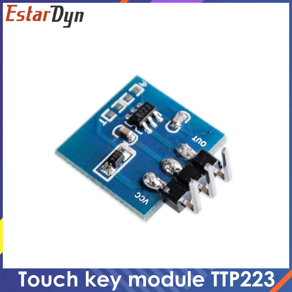 TTP223 Capacitive Touch Sensor Module for ESP32 ESP8266, 2.0V-5.5V Digital Touch Switch Control Board for DIY Projects