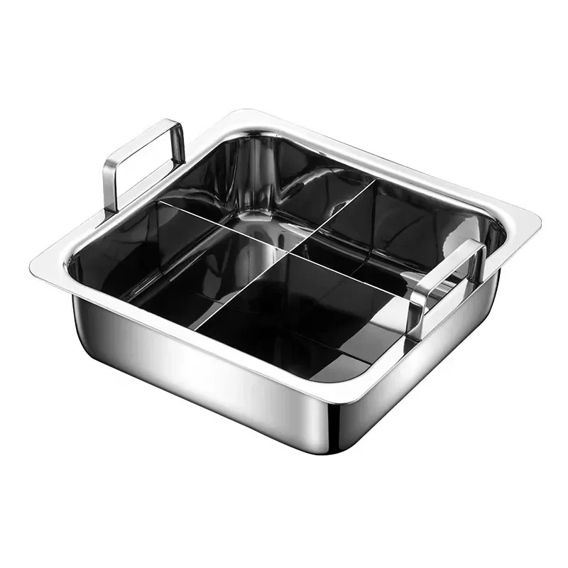 Premium restaurant equipment Stainless steel saucepan with divider Hot pot