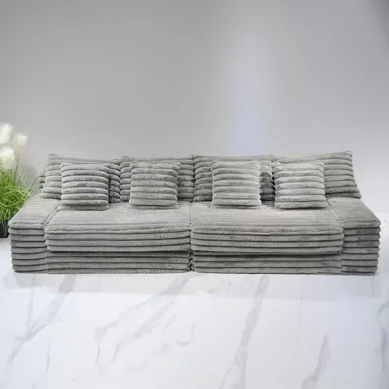 Italy luxury leisure living room compression sofa coarse velvet sofa set detachable and washable living room sofa