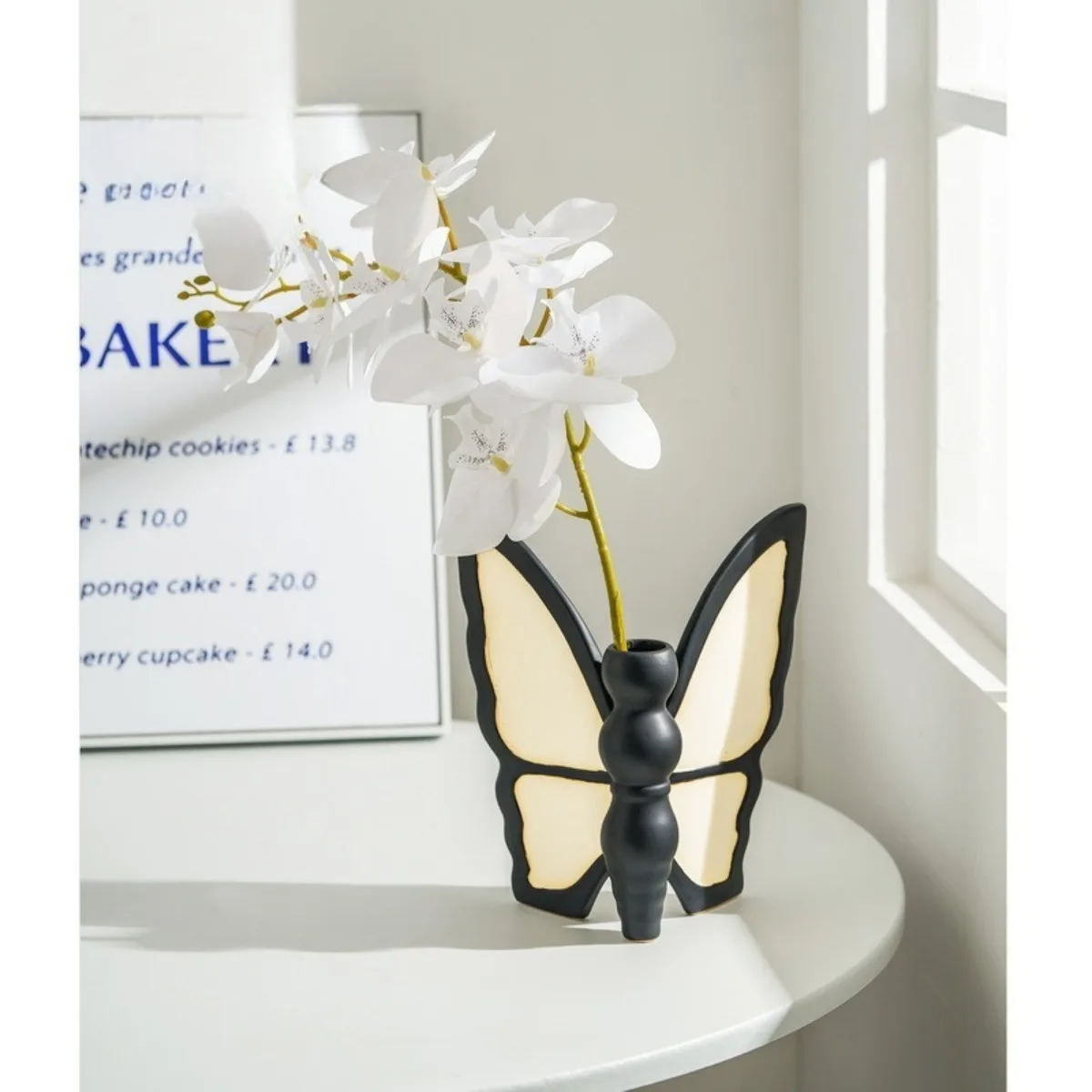 

Vintage Butterfly Vase Ceramic Home Decor Luxury Table Centerpiece for Living Room