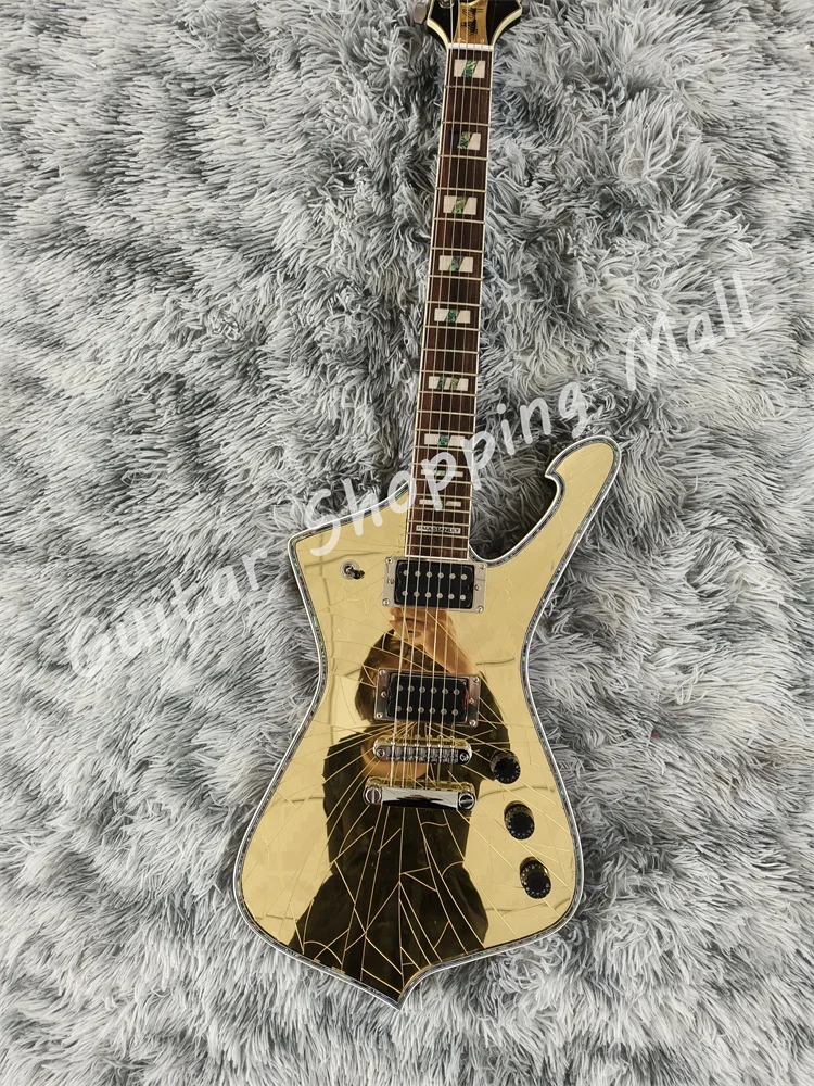 irregular 6-string electric guitar，Free delivery, cracked mirror, rosewood fingerboard