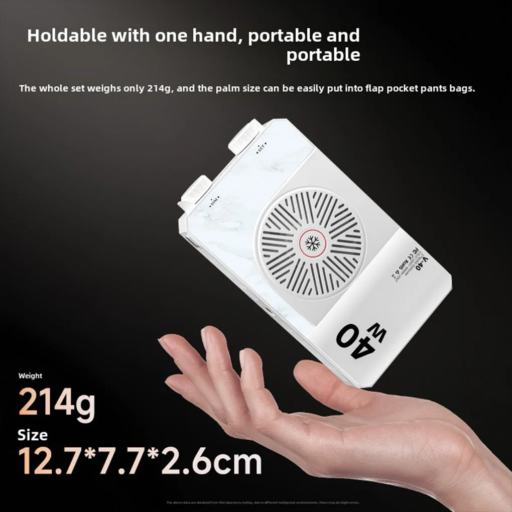 Protable LED Video Light 40W Mini Small Portable Fill Light With Built-In Rechargeable Battery Can Charge Mobile Phone