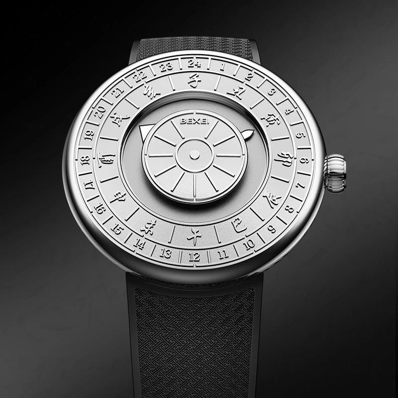 BEXEI Ancient Chinese Sundial Theme Automatic Movement The Twelve Earthly Branches Man watch sapphire Crystal 9229