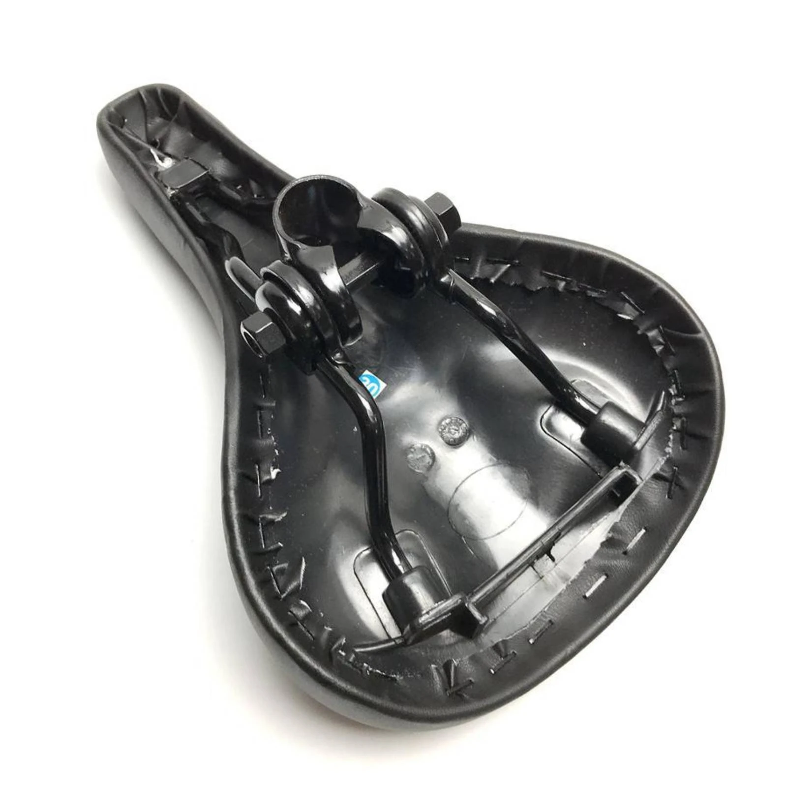 Selle de vélo d'exercice d'intérieur avec trou de fixation, selle de vélo stationnaire robuste avec structure de montage, stable et résistante à l'usure.