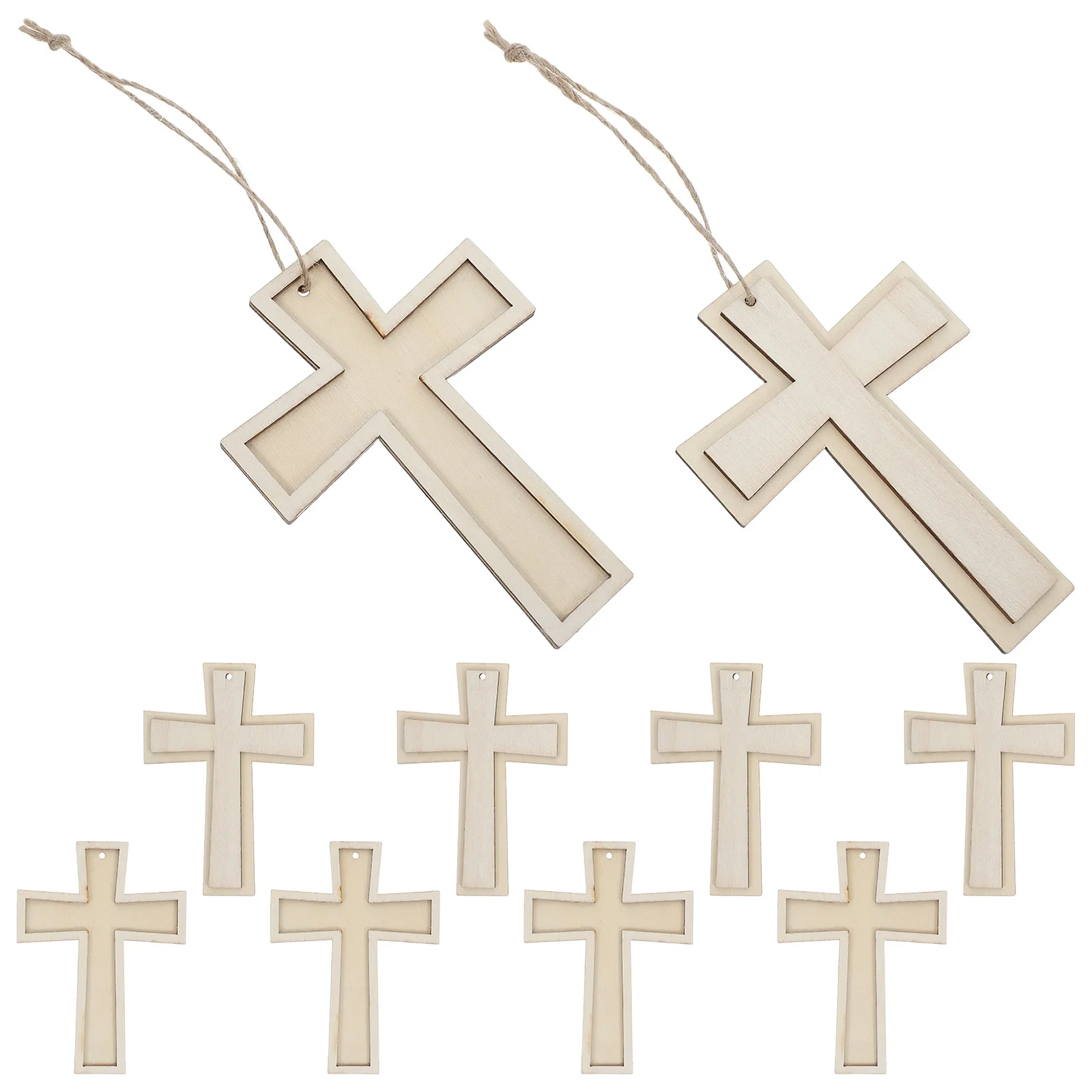 

12Pcs Unpainted Wooden Crosses Blank DIY Craft Kit Smooth Wood Shapes for Home Decor School Church Projects DIY Unfinished Wood